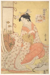 Ono no Komachi: Nummer zwei (Sono ni), aus der Serie Stilvolle Parodien auf die sechs unsterblichen Dichter (Fūryū yatsushi rokkasen)