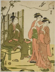 Der vierte Monat (Shigatsu), aus der Serie "Die zwölf Monate (Juni toki)"