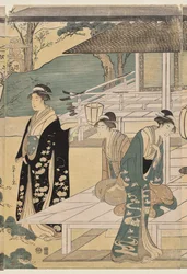 Das Matsukaze-Kapitel der Geschichte von Genji (aus der Serie Die Geschichte von Genji in eleganter moderner Kleidung)