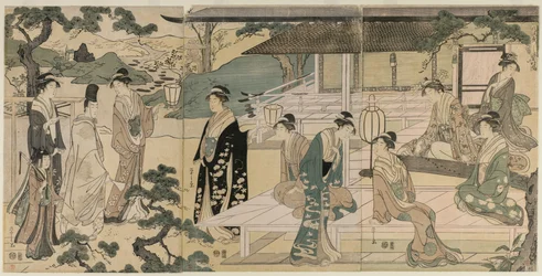 Das Matsukaze-Kapitel der Geschichte von Genji aus der Serie Die Geschichte von Genji, ca. 1791