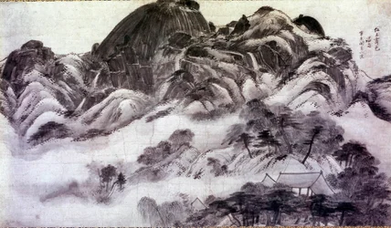 Koreanische Kunst: Berg Inwang. Drucke von Chong Son (1676-1759). 18. Jahrhundert. Jai Hyang John Sammlung