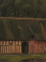 Ein Fachwerkgebäude bei Krabbesholm