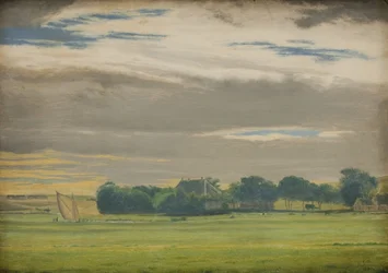 Landschaft in der Nähe der Stadt Skive mit Skivehus Herrenhaus, Jütland