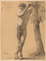 Stehender männlicher Akt, von vorne gesehen (2. Preis 1820)