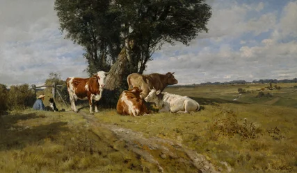 Landschaft mit Kühen
