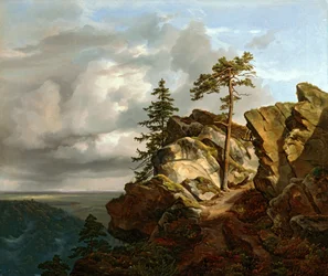 Harzlandschaft (Die Lüneburger Heide bei Harburg)