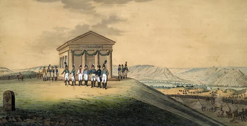 Der Besuch von Napoleon und Alexander I. auf dem Schlachtfeld von Jena