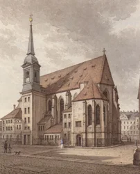 Aquarell der Dresdner Sophienkirche