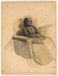 Dame auf dem Sofa