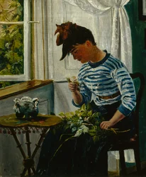 Mädchen mit Blumen