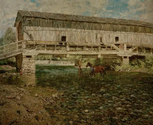 Die gedeckte Ilmbrücke in Buchfart bei Weimar