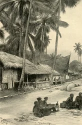 Straßenszene in Tasikmalaya, Java, 1898