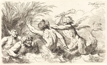 Kämpfende Tritonen