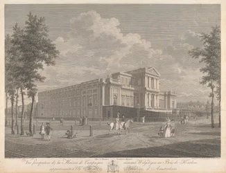 Welgelegen: Vue Perspective de la Maison de Campagne nommee Welgelegen au Bois de Harlem, Appartenante a Mr. Henry Hope d