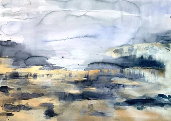 Abstrakter Goldener Horizont
