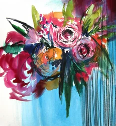 Lebhafte abstrakte Blumen