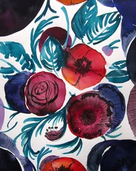 Lebendiges Blumen-Aquarell