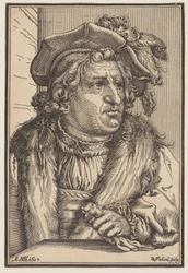 Mann mit Federhut