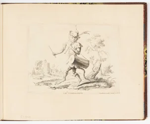 Le Tambourin (Der Tamburin), Singeries ou différentes actions de la vie humaine représentées par des singes (Affenkapriolen oder verschiedene Handlungen des menschlichen Lebens dargestellt von Affen)