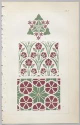 Die Kunst des dekorativen Designs: mit einem Anhang, der die Stunden des Tages angibt, zu denen Blumen öffnen, veröffentlicht von Day & Son, London, 1862