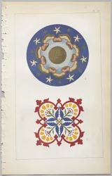 Die Kunst des dekorativen Designs: mit einem Anhang, der die Stunden des Tages angibt, zu denen Blumen öffnen, veröffentlicht von Day & Son, London, 1862