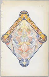 Die Kunst des dekorativen Designs: mit einem Anhang, der die Stunden des Tages angibt, zu denen Blumen öffnen, veröffentlicht von Day & Son, London, 1862