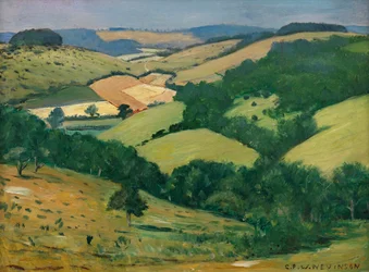 Hügeliges Land (die Downs unterhalb von Goodwood)