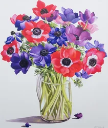 Anemonen in einem Glaskrug, 2007