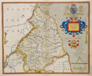 Karte von Northumbria, aus 