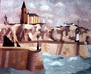 Kirche auf der Klippe, Dieppe, 1929