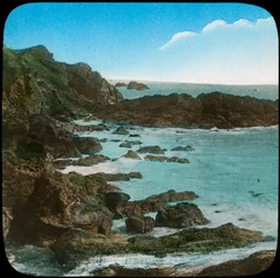 Küstenszene nahe dem Lizard, Cornwall, spätes 19. oder frühes 20. Jahrhundert
