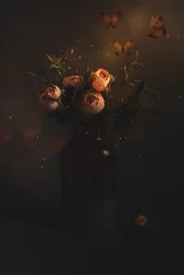 Magische Blumen und Schmetterlinge