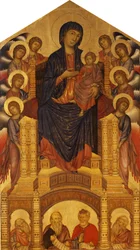 Santa Trinita Maestà (Madonna auf dem Thron; Madonna und Kind auf dem Thron mit acht Engeln, Santa Trinita Madonna)
