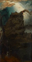 Landschaft mit Einsiedler