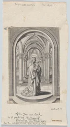 Jungfrau und Kind in einer Kirche, auch bekannt als die Van Maelbeke Jungfrau, 1575-1585