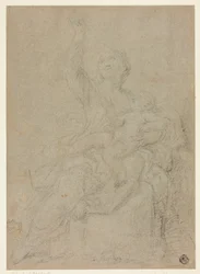 Sitzende Madonna mit Kind