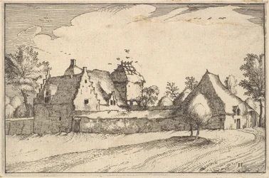 Ummauerter Bauernhof, Platte 11 aus Regiunculae et Villae Aliquot Ducatus Brabantiae