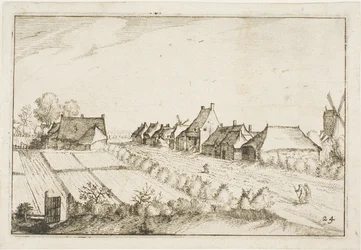 Felder und eine Straße, Tafel 24 nach Bilder von Bauernhöfen, Landhäusern und rustikalen Dörfern (Praediorum villarum et rusticarum casularum icones)