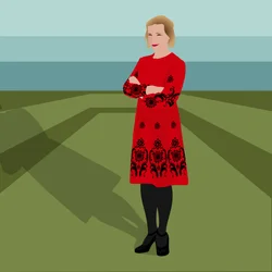 Porträt von Lucy Worsley, englische Historikerin, Autorin, Joint Chief Curator bei Historic Royal Palaces und Fernsehmoderatorin