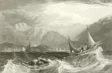 Bombay Hafen - Fischerboote, im Monsun