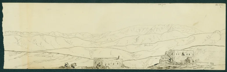 Ansicht von Jebel Sunnin und Kefr Silwan von B