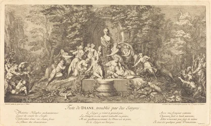 Fest der Diana, gestört durch Satyrn (Feste de Diane, Troublee par des Satyres)