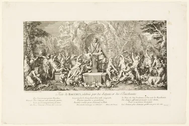 Fest des Bacchus, gefeiert von Satyrn und Bacchantinnen