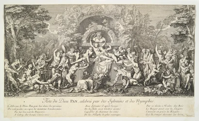 Fest des Gottes Pan, gefeiert von Sylvains und Nymphen