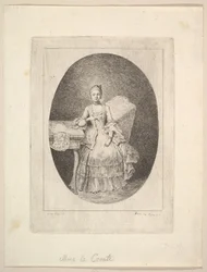 Porträt von Marguerite Le Comte, 1764