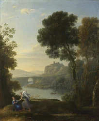 Landschaft mit Hagar und dem Engel, 1646