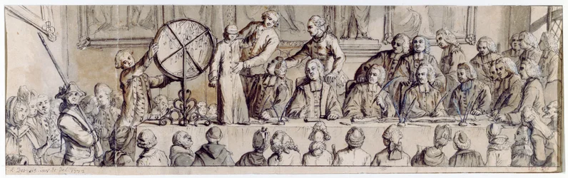 Ziehung der Lotterie im Hotel de Ville, 1772