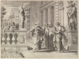 Allegorie zu Ehren des Römischen Kollegs, gegründet von der Familie Borghese, 1615-88