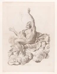 H. Paulus auf Wolke umgeben von Cherubinen