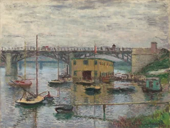 Brücke bei Argenteuil an einem grauen Tag